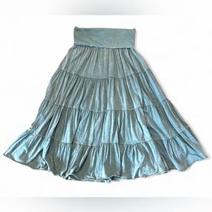 T Party‎ Fashion Sage Green Tiered Midi Skirt